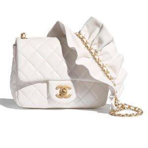 Chanel mini flap white